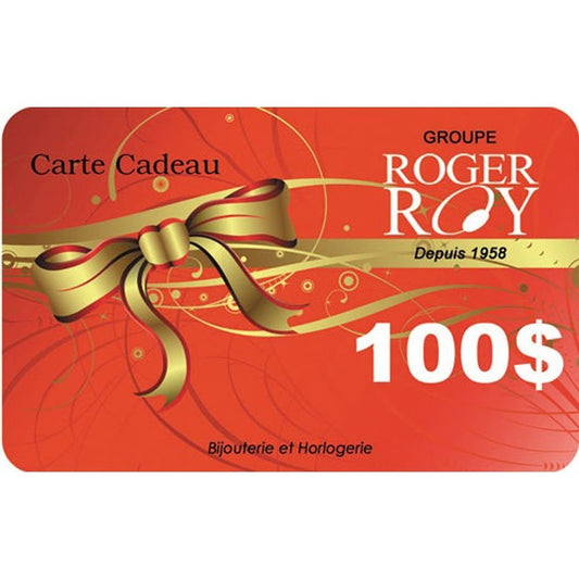 Cert.Cadeaux Valeure 100$ Roger Roy CCGR100