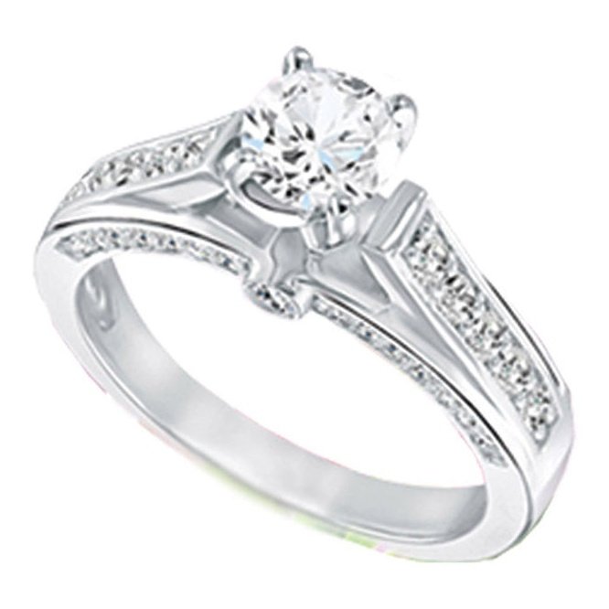 Bague de Fiançaille Roy 75PTS DRR132WD75