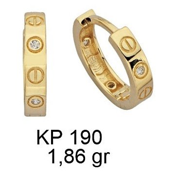 Boucles D’oreilles 10 Kt Roger Roy KP190