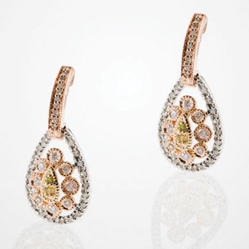 Boucles D’oreilles 14 Kt Roger Roy EA3851ADYDRW