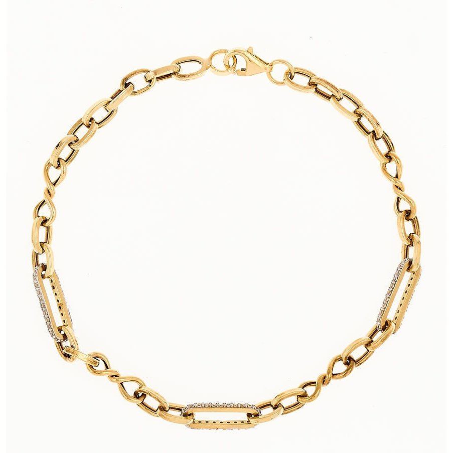 Bracelet 10 Kt Roger Roy B22HL0143-CZ-2T