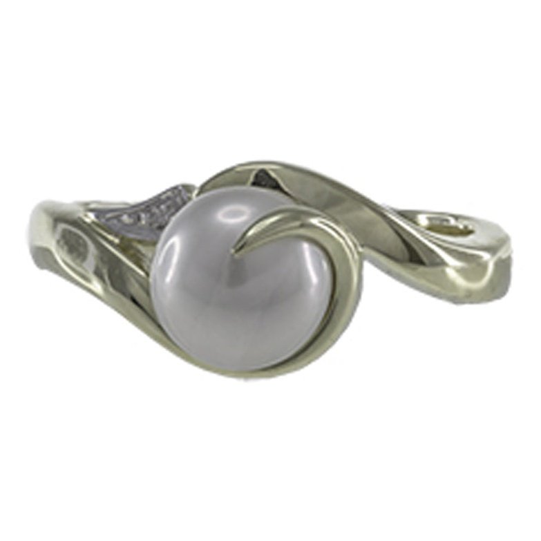 Ring Pearl 10 Kt Diam Roger Roy 224239