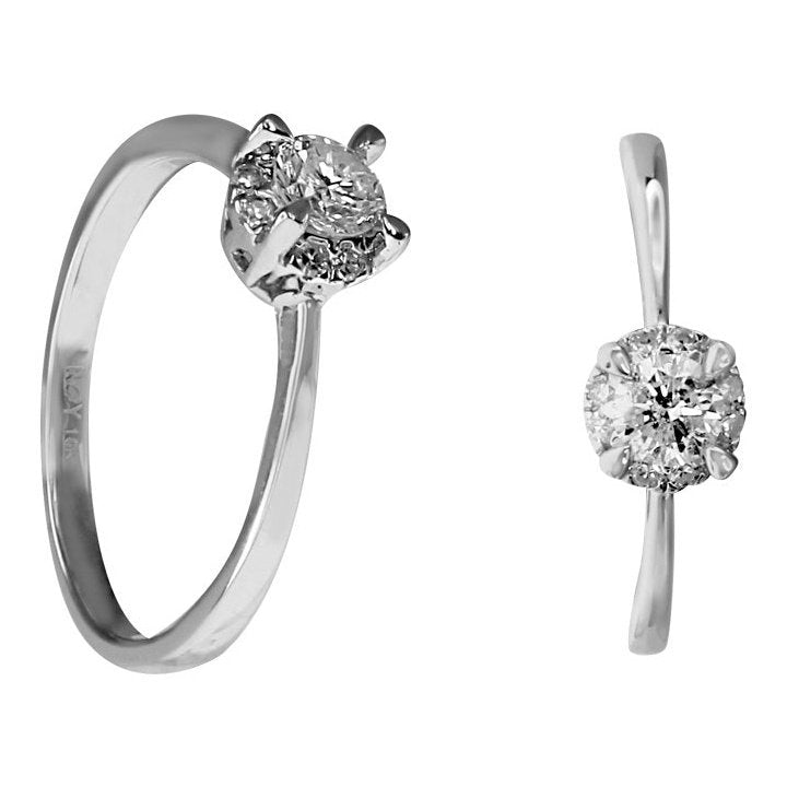 Bague de Fiançaille Roy 25PTS R05-72603-W