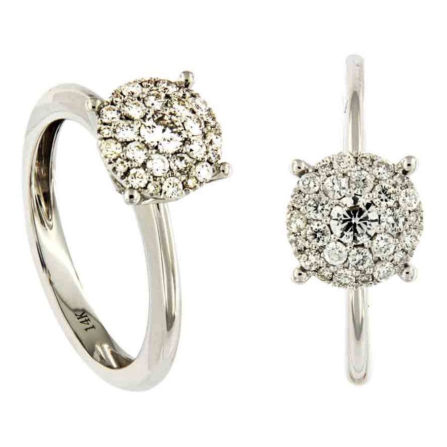 Bague de Fiançaille Roy 40PTS RA3387-A-D