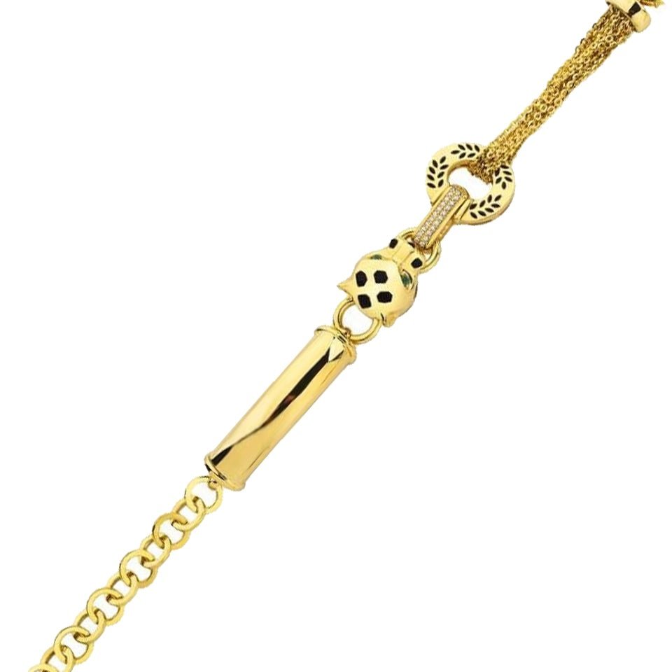 Bracelet 14 Kt Roger Roy B14-BLK86Y