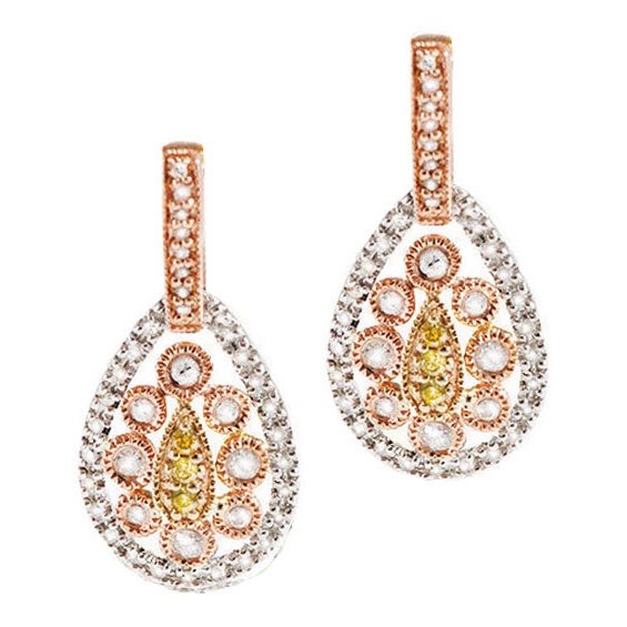 Boucles D’oreilles 14 Kt Roger Roy EA3851ADYDRW