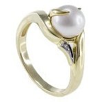 Ring Pearl 10 Kt Diam Roger Roy 224239